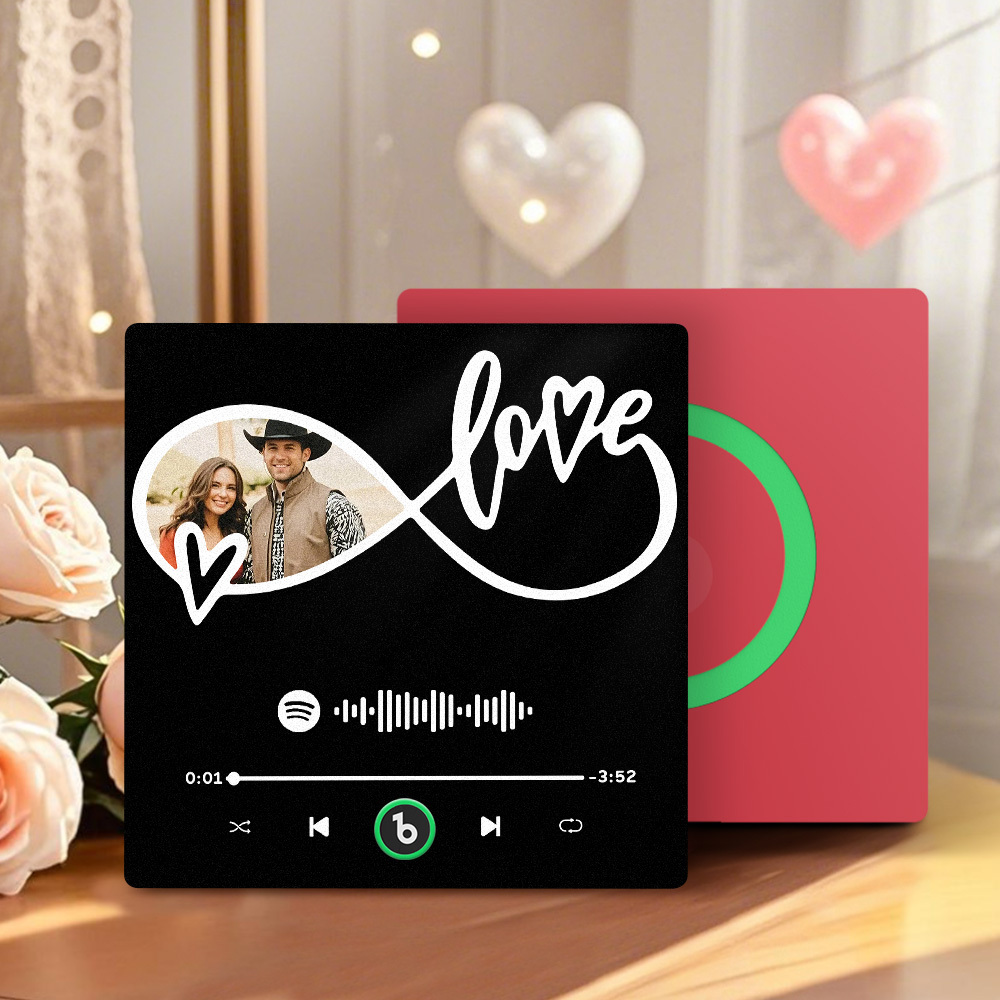 Aktualisieren Sie Den Individuellen Musik- Und Foto-kühlschrankmagneten Fridgebeats Pro, Unterstützt Bluetooth-konnektivität, Bunter Rahmen, Album-kühlschrankmagnet, Valentinstagsgeschenk - dephotoblanket