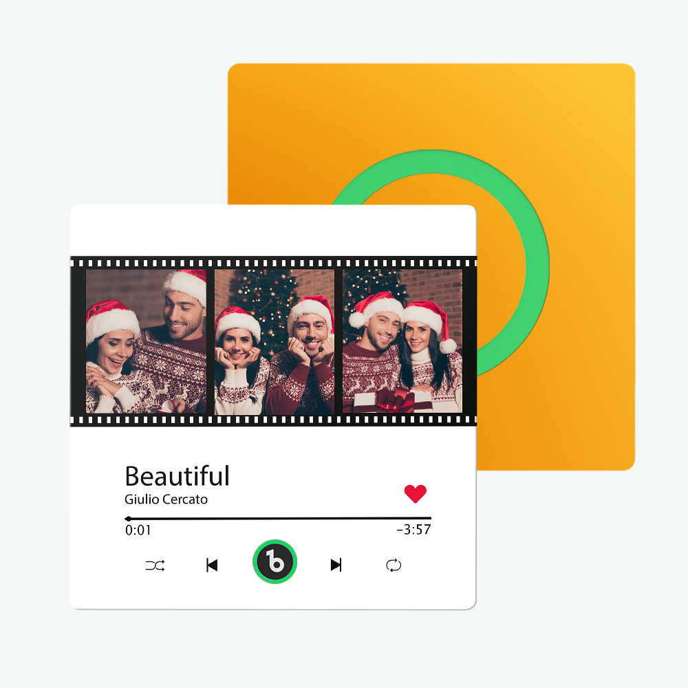 Benutzerdefinierter Musik-kühlschrankmagnet, Neu, 4.0-upgrade, Musik-foto-wandaufkleber, Der Musik Ohne Handy Abspielt, Mehrere Stile, Geschenke Für Paare - dephotoblanket