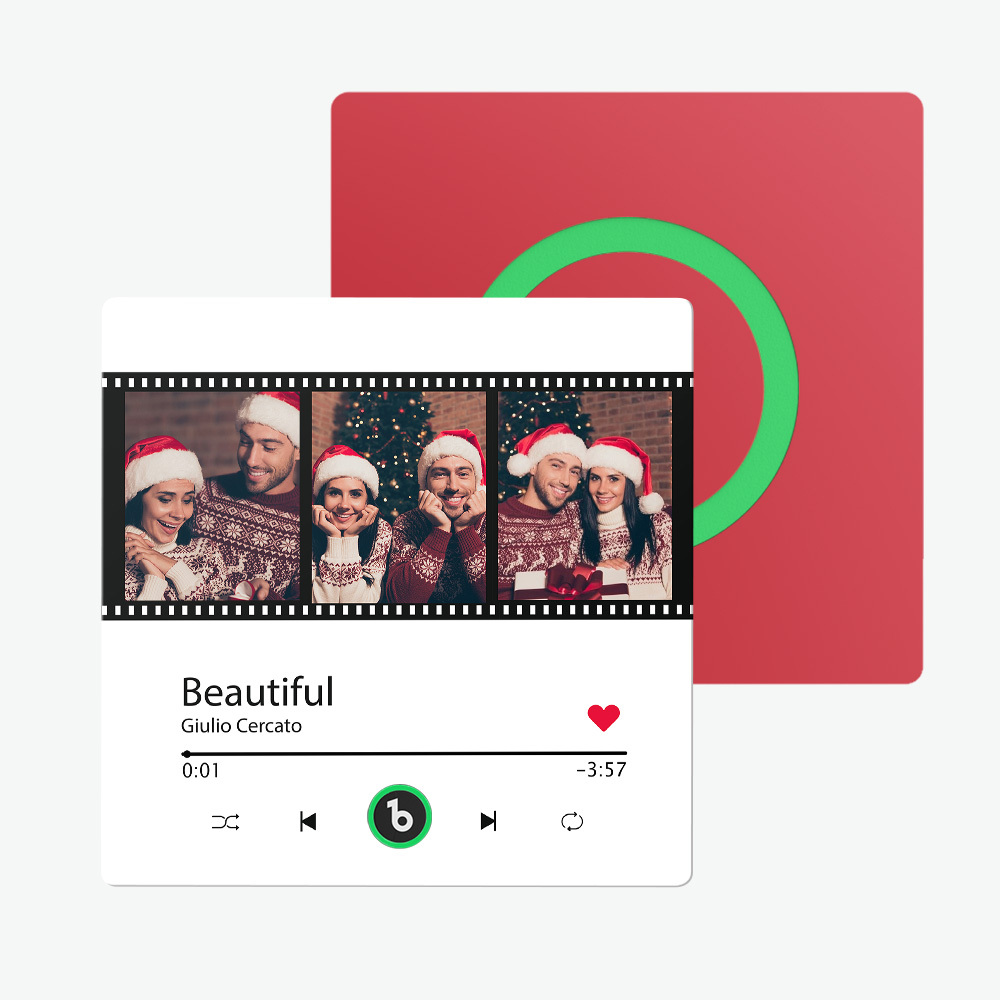 Benutzerdefinierter Musik-kühlschrankmagnet, Neu, 4.0-upgrade, Musik-foto-wandaufkleber, Der Musik Ohne Handy Abspielt, Mehrere Stile, Geschenke Für Paare - dephotoblanket