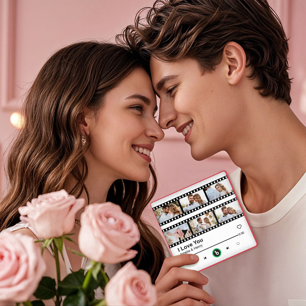 Kühlschrankmagnete Mit Benutzerdefinierten Album-musikmotiven, Personalisierter Fotomagnet Im Filmstil Für Den Kühlschrank, Kann Lieder Abspielen, Anpassbare Bildermagnete, Erinnerungsliedmagnet, Geschenk Zum Valentinstag - dephotoblanket