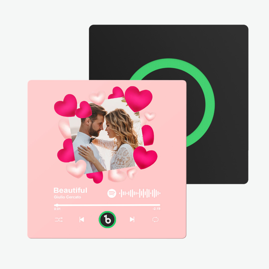 Aktualisieren Sie Den Kühlschrankmagnet Mit Buntem Fotoalbum, Personalisierter Musik-kühlschrankmagnet Mit Individuellem Namen Und Foto, Kühlschrankmagnet Fridgebeats Pro Unterstützt Bluetooth-konnektivität, Lustiges Geschenk Für Paare, Valentinstagsgeschenk - dephotoblanket