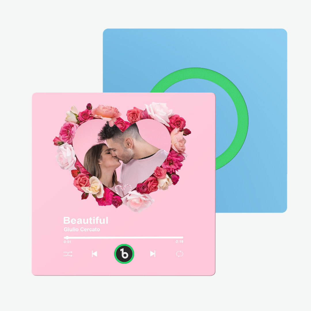 Aktualisieren Sie Den Kühlschrankmagnet Mit Buntem Fotoalbum, Personalisierter Musik-kühlschrankmagnet Mit Individuellem Namen Und Foto, Kühlschrankmagnet Fridgebeats Pro Unterstützt Bluetooth-konnektivität, Lustiges Geschenk Für Paare, Valentinstagsgeschenk - dephotoblanket