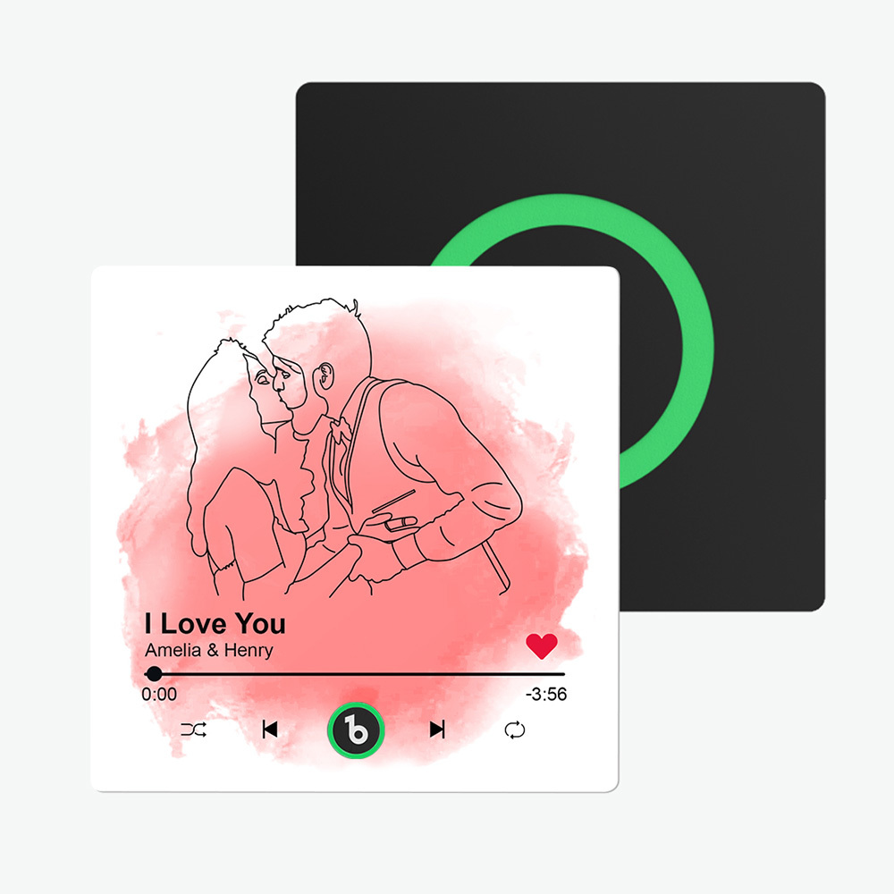 Aktualisieren Sie Den Kühlschrankmagnet Mit Buntem Fotoalbum, Personalisierter Musik-kühlschrankmagnet Mit Individuellem Namen Und Foto, Kühlschrankmagnet Fridgebeats Pro Unterstützt Bluetooth-konnektivität, Lustiges Geschenk Für Paare, Valentinstagsgeschenk - dephotoblanket
