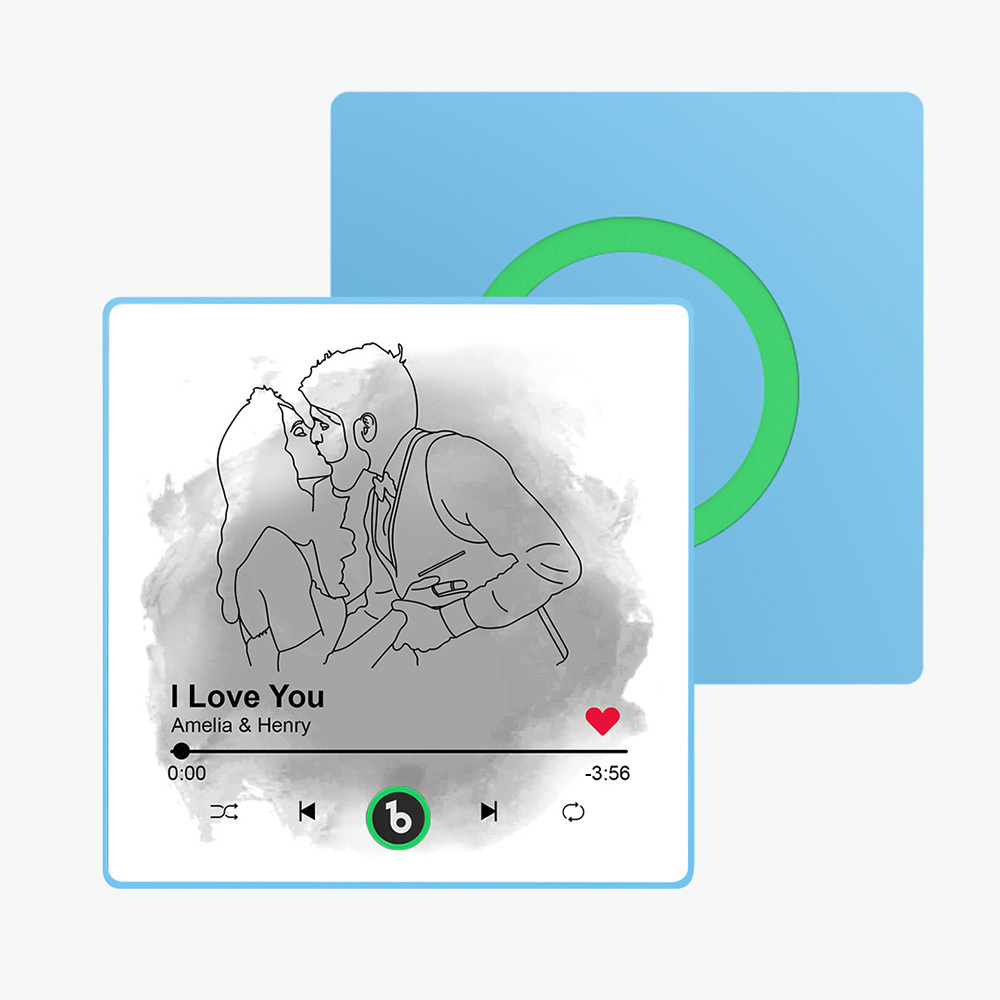 Aktualisieren Sie Den Kühlschrankmagnet Mit Buntem Fotoalbum, Personalisierter Musik-kühlschrankmagnet Mit Individuellem Namen Und Foto, Kühlschrankmagnet Fridgebeats Pro Unterstützt Bluetooth-konnektivität, Lustiges Geschenk Für Paare, Valentinstagsgeschenk - dephotoblanket