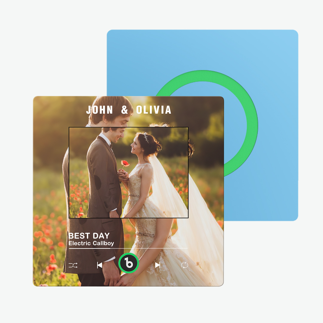 Personalisierter Musik-kühlschrankmagnet, Album-kühlschrankmagnet, Hochzeitsgeschenke, Bunt - dephotoblanket