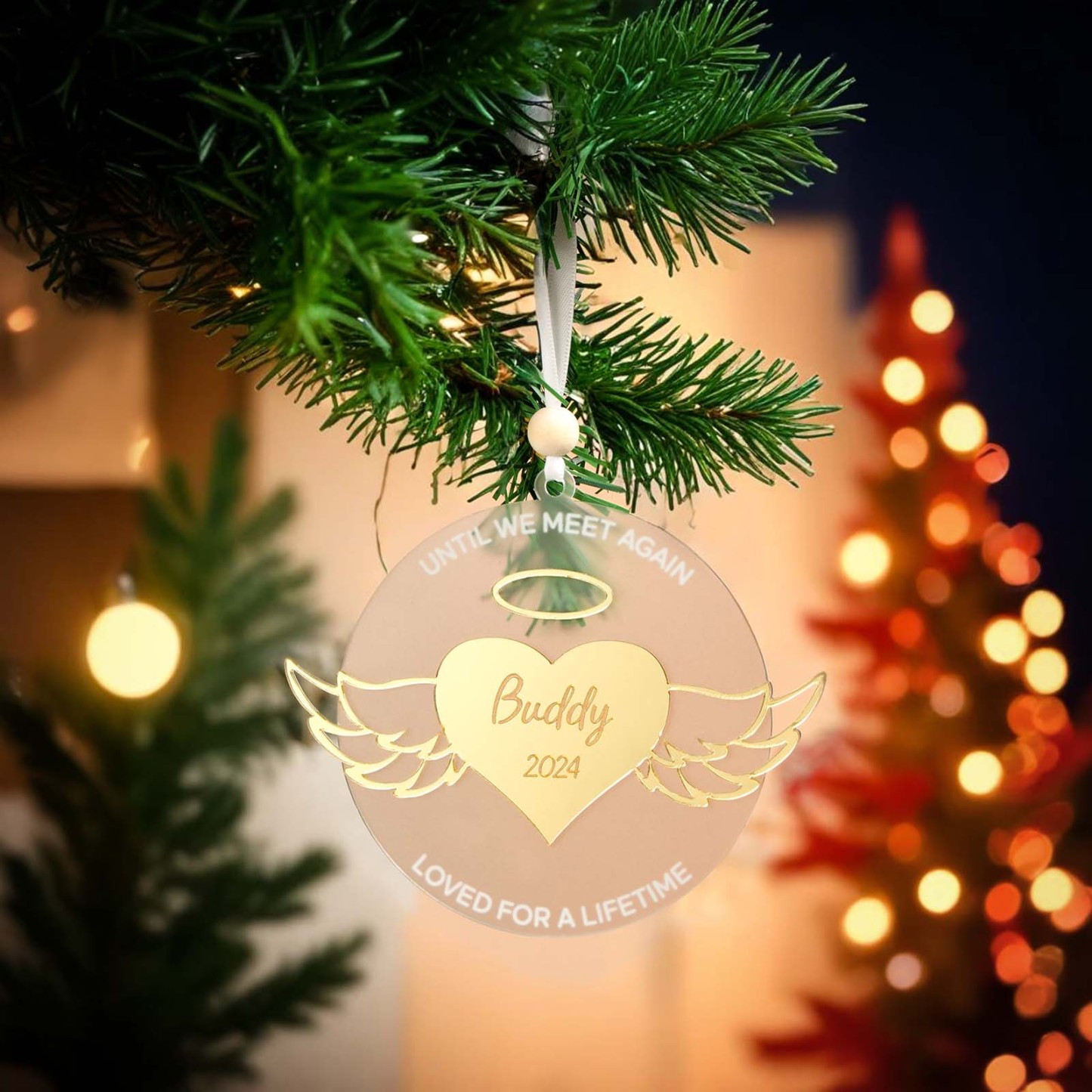 Personalisiertes Flügelornament Gedenkweihnachtsornament Bedeutungsvolle Weihnachtsgeschenke - dephotoblanket