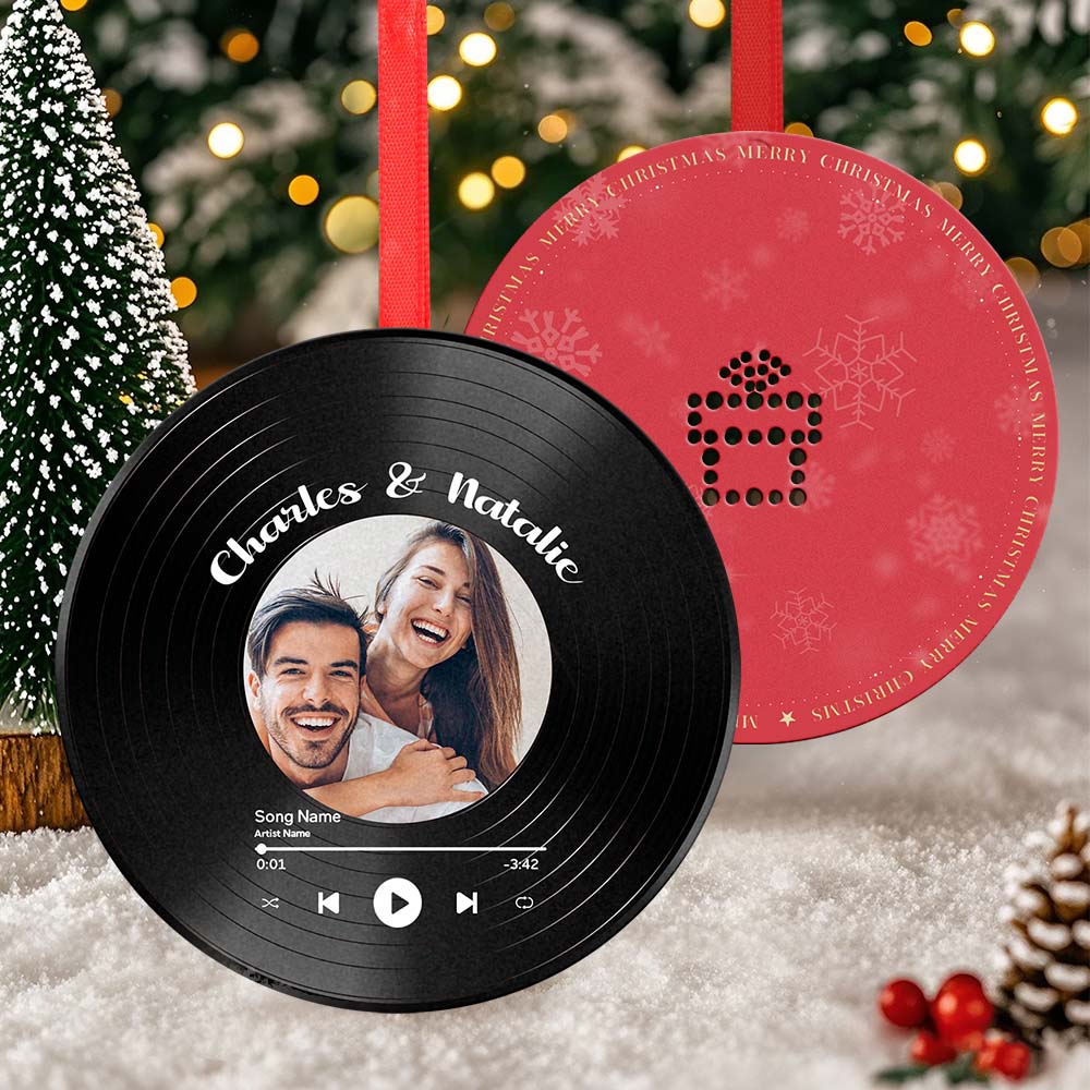 Benutzerdefinierte Musik-vinyl-schallplatten-weihnachtsornamente – Spielen Sie Musik, Erleben Sie Geschätzte Erinnerungen Noch Einmal