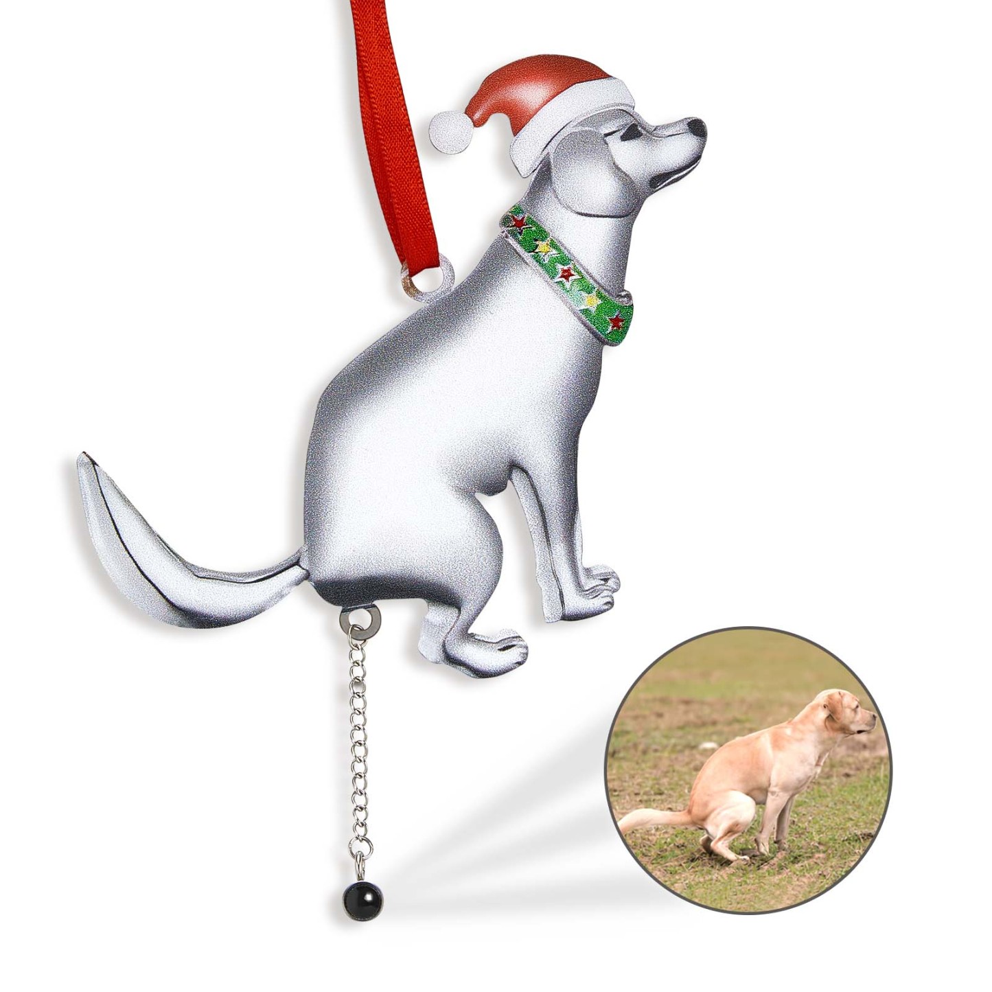 Personalisierte Projektionsfoto-weihnachtsverzierung, Lustige Hundeverzierung, Geschenke Für Haustierliebhaber - dephotoblanket