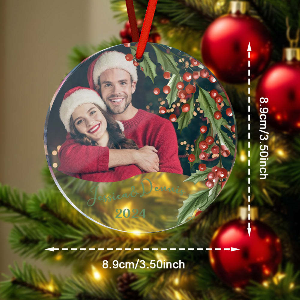 Personalisierter Weihnachtsfoto-ornament, Weihnachtsbaumschmuck, Geschenke Für Familie Oder Freunde - dephotoblanket