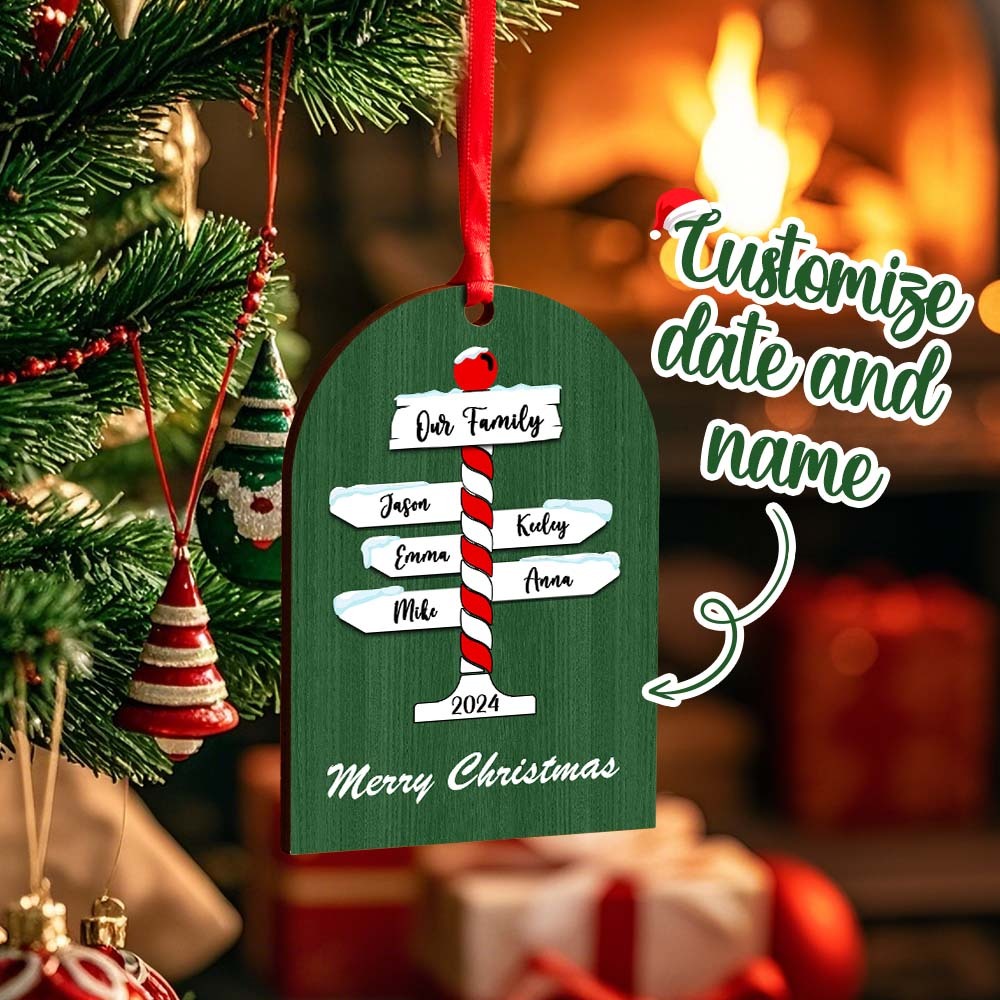 Personalisierte Familien-weihnachtsornamente Mit Familiennamen Als Weihnachtsgeschenk - dephotoblanket