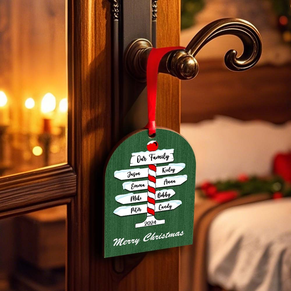 Personalisierte Familien-weihnachtsornamente Mit Familiennamen Als Weihnachtsgeschenk - dephotoblanket