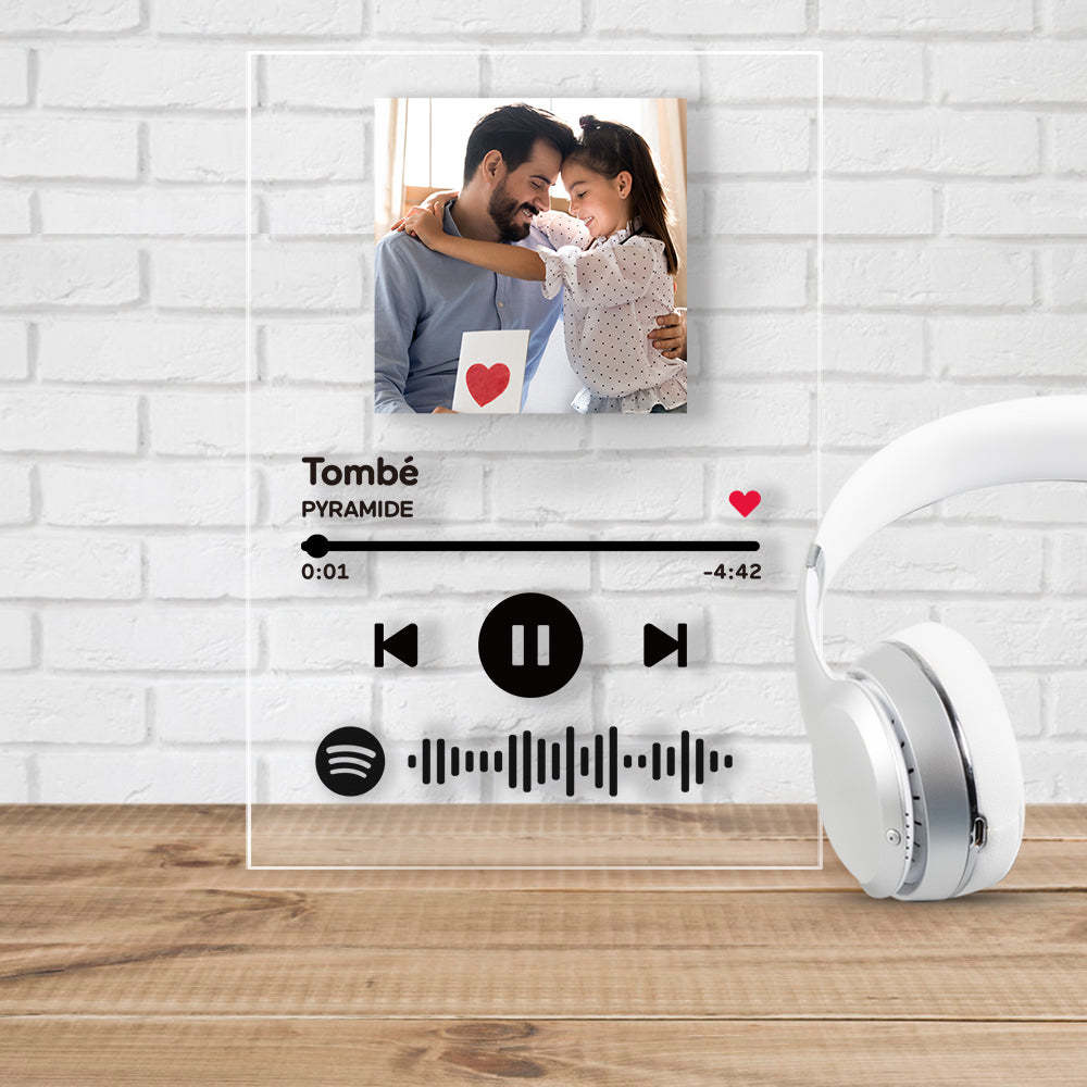 Personalisierte Geschenke Scanbarer Spotify Code Benutzerdefinierter Personalisierter Spotify-Song Poster Plakette(12CM*16CM)