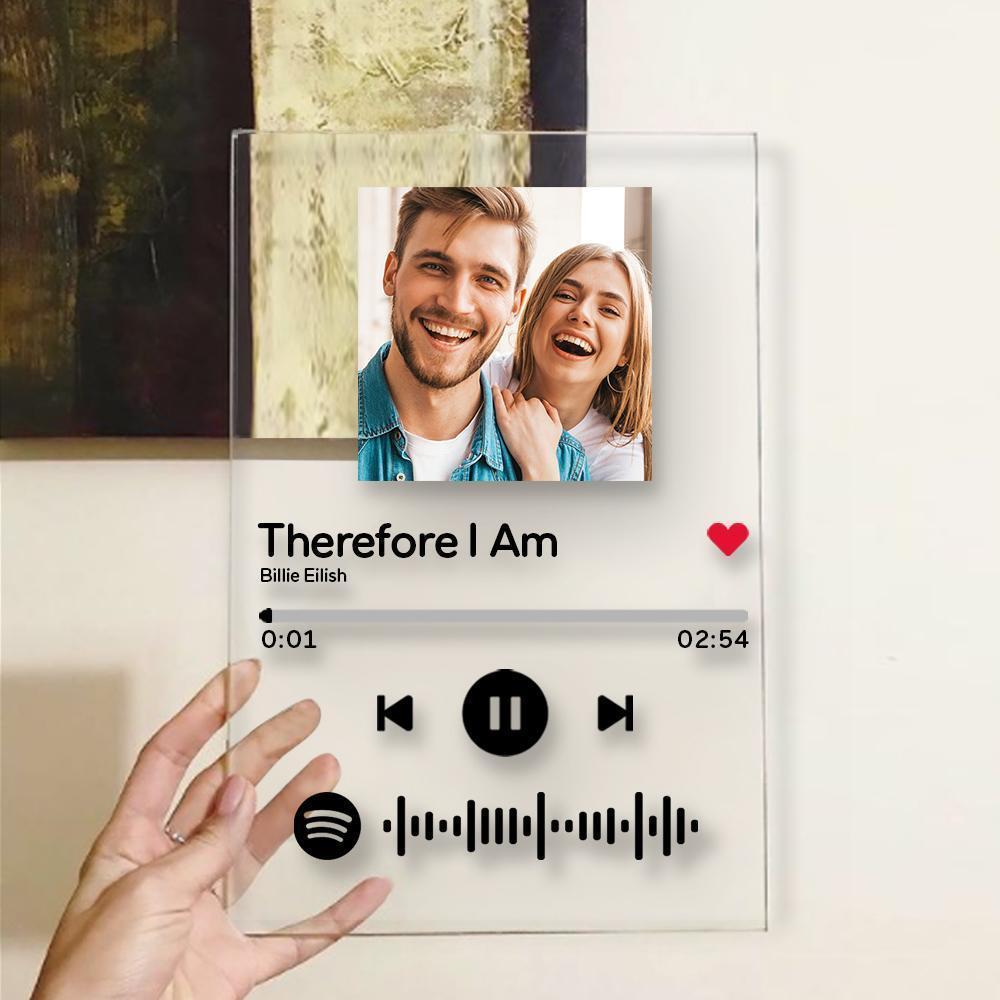 Personalisierte Geschenke Scannable Spotify Code Benutzerdefinierte Musik Song Plaque Rahmen (12CM*16CM)