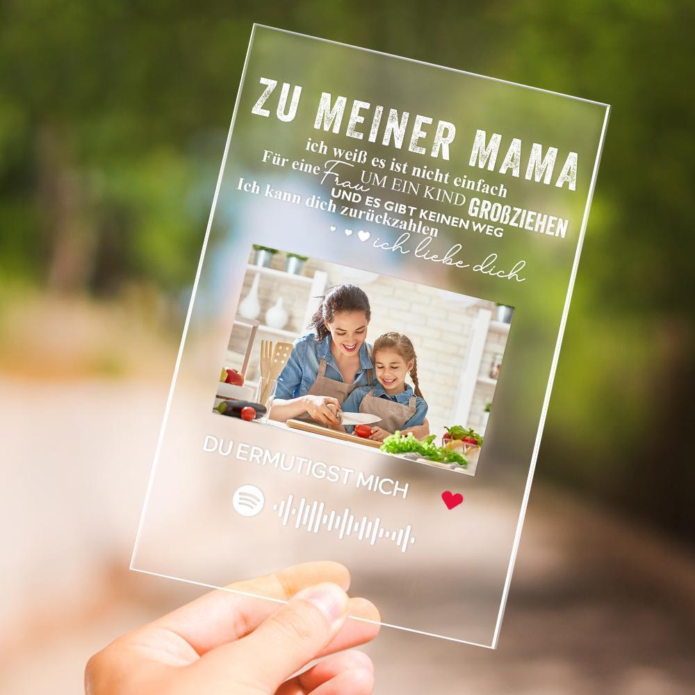 Spotify Platte Personalisierte Geschenke Benutzerdefinierte Spotify Nachtlicht LED Rahmen Mit Foto Gravur Text Nachtlicht Jubilum Geschenk für Mama
