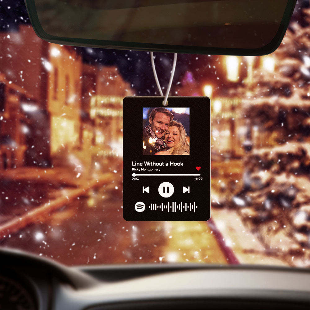 Benutzerdefinierte Spotify Code Auto Lufterfrischer Rückspiegel Ornament Lufterfrischer Weihnachtsgeschenke Für Ihn - dephotoblanket