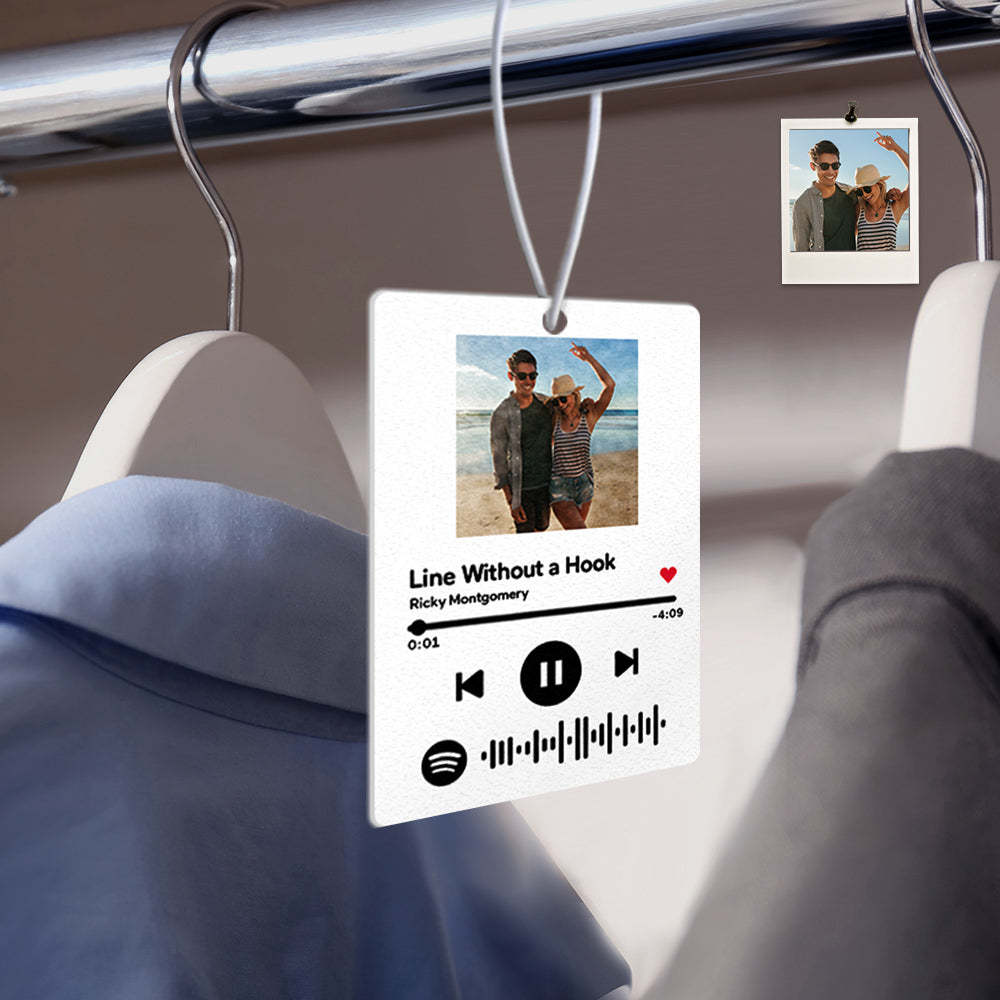 Benutzerdefinierte Spotify Code Auto Lufterfrischer Rückspiegel Ornament Lufterfrischer Weihnachtsgeschenke Für Ihn - dephotoblanket