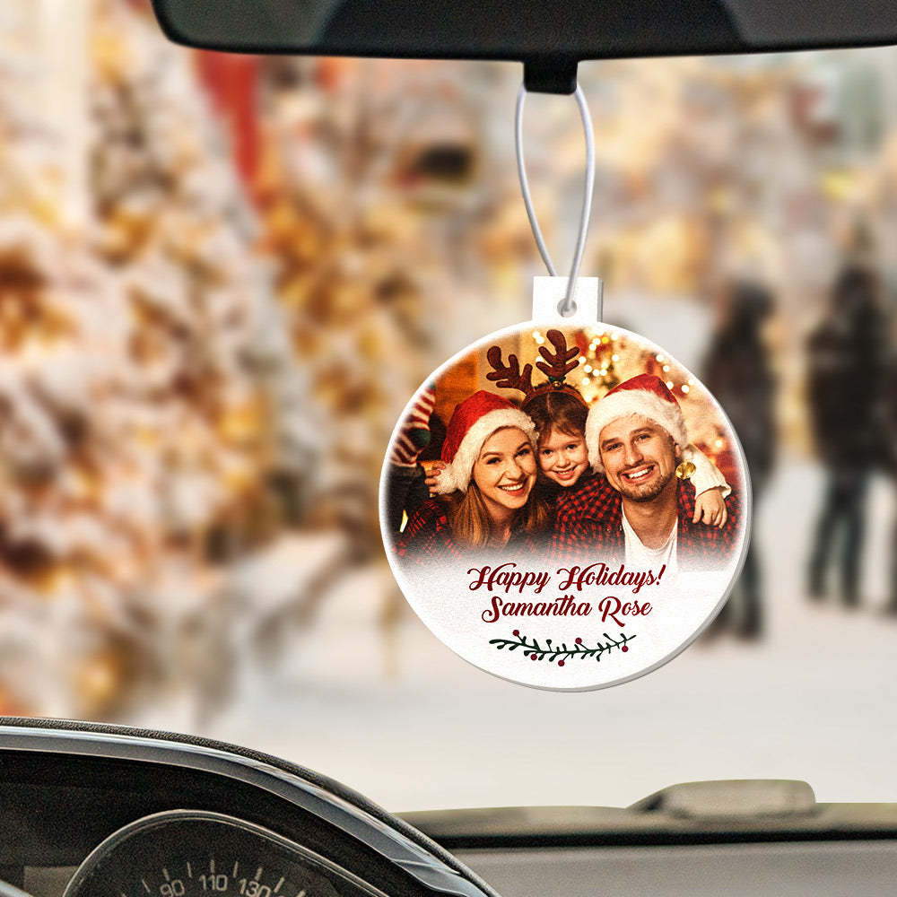 Kundenspezifischer Weihnachts-auto-lufterfrischer, Rückspiegel-ornament, Lustige Lufterfrischer-geschenke Für Weihnachten - dephotoblanket