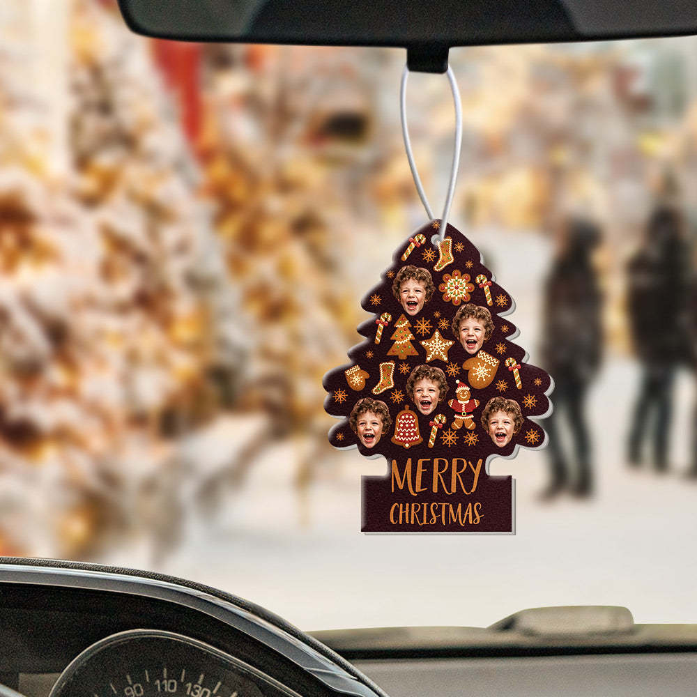 Kundenspezifischer Weihnachts-auto-lufterfrischer, Rückspiegel-ornament, Lustige Lufterfrischer-geschenke Für Weihnachten - dephotoblanket