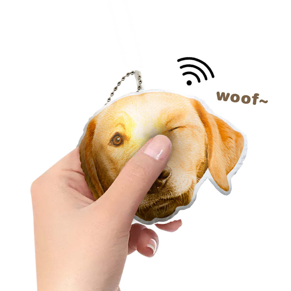 Benutzerdefinierte Mini-plüsch-hängeornamente Mit Haustiergesicht Und Stimme Als Dekoration Für Weihnachtsgeschenke - dephotoblanket