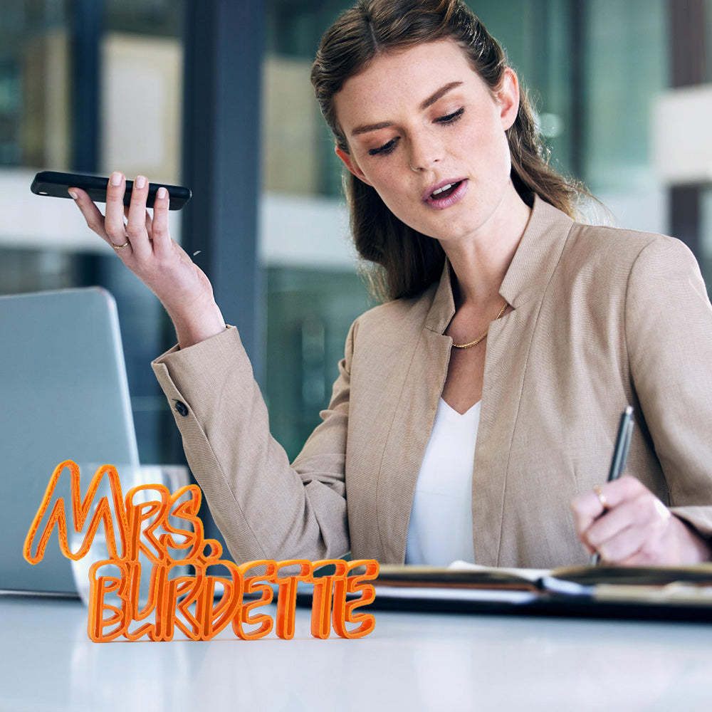 Benutzerdefiniertes 3d-namensschild, Personalisierte Schreibtisch-namensschilder, Geschenk Für Lehrer Oder Kollegen - dephotoblanket