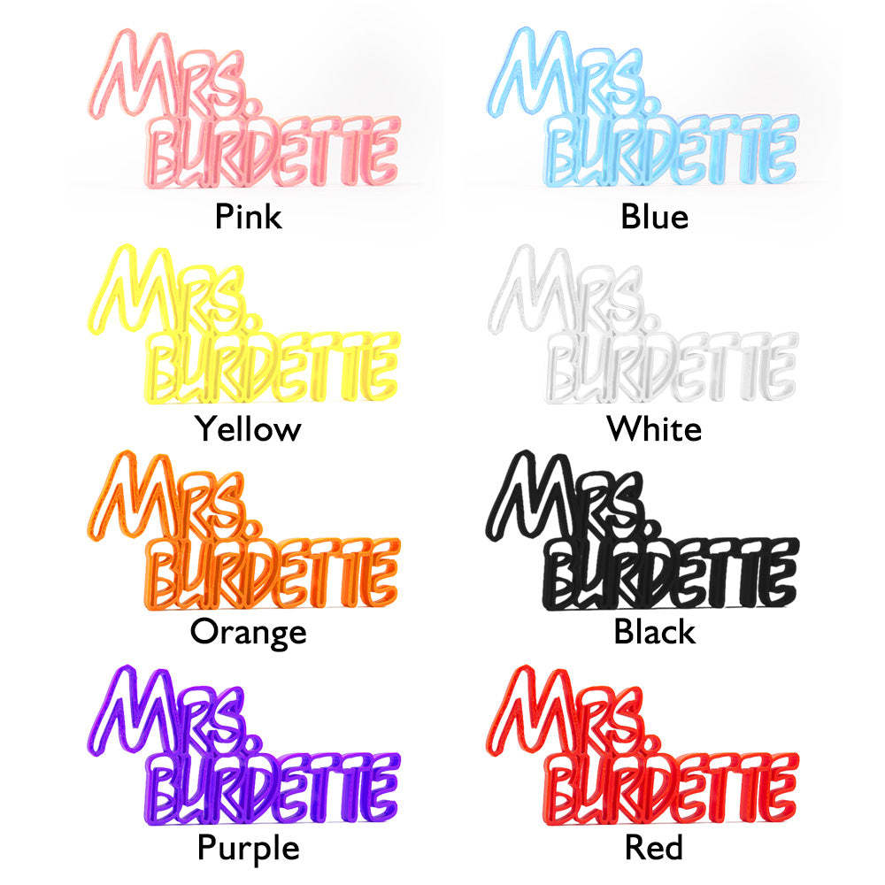 Benutzerdefiniertes 3d-namensschild, Personalisierte Schreibtisch-namensschilder, Geschenk Für Lehrer Oder Kollegen - dephotoblanket