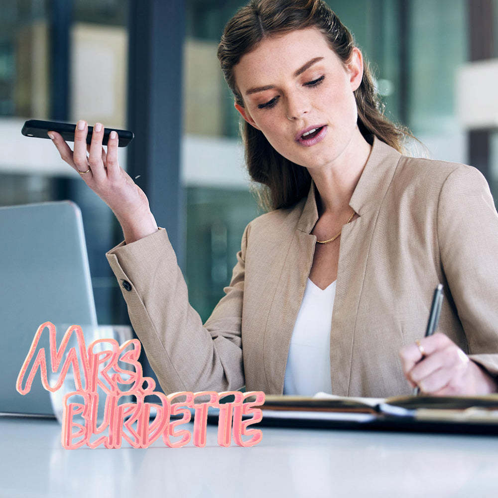 Benutzerdefiniertes 3d-namensschild, Personalisierte Schreibtisch-namensschilder, Geschenk Für Lehrer Oder Kollegen - dephotoblanket