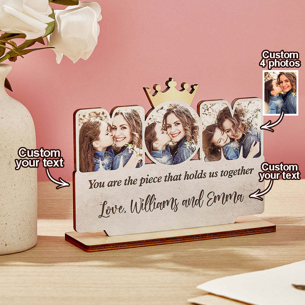 Personalisiertes Mama-holzschild, Personalisiertes Foto-mama-schild Für Muttertagsgeschenke - dephotoblanket