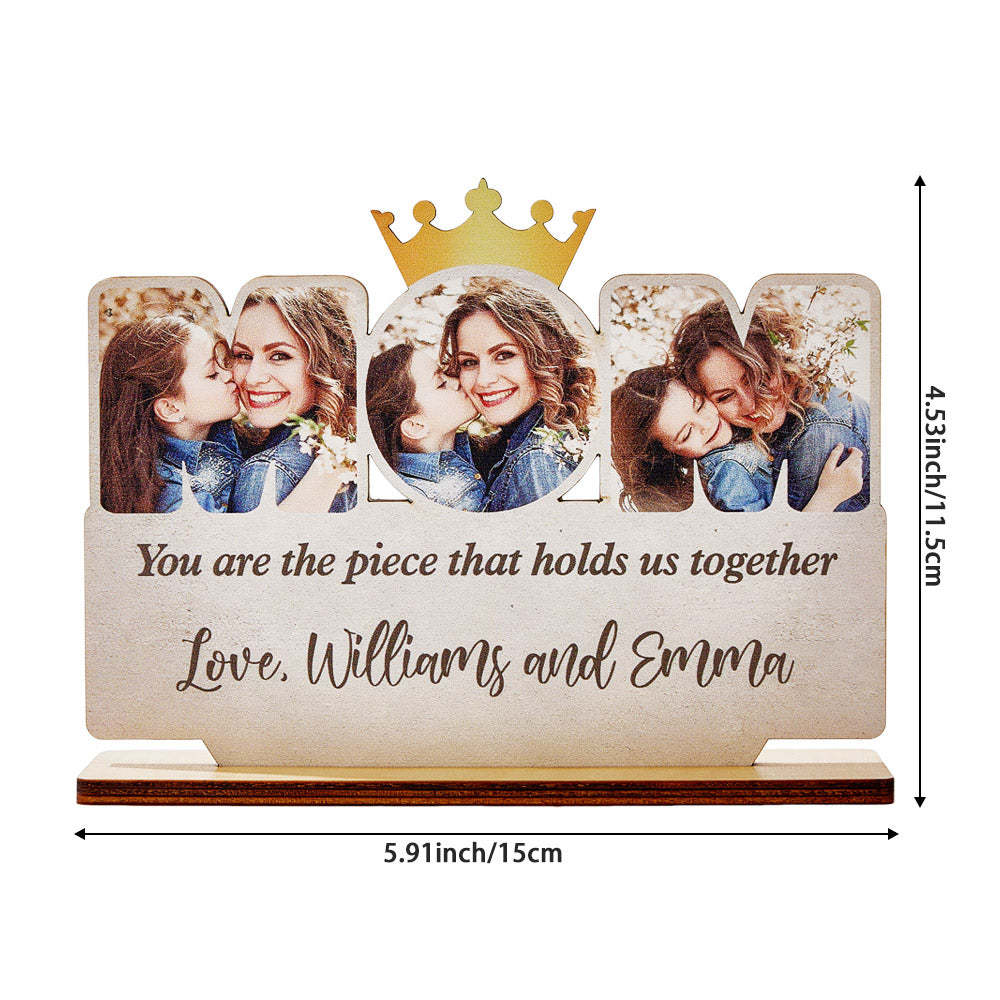 Personalisiertes Mama-holzschild, Personalisiertes Foto-mama-schild Für Muttertagsgeschenke - dephotoblanket