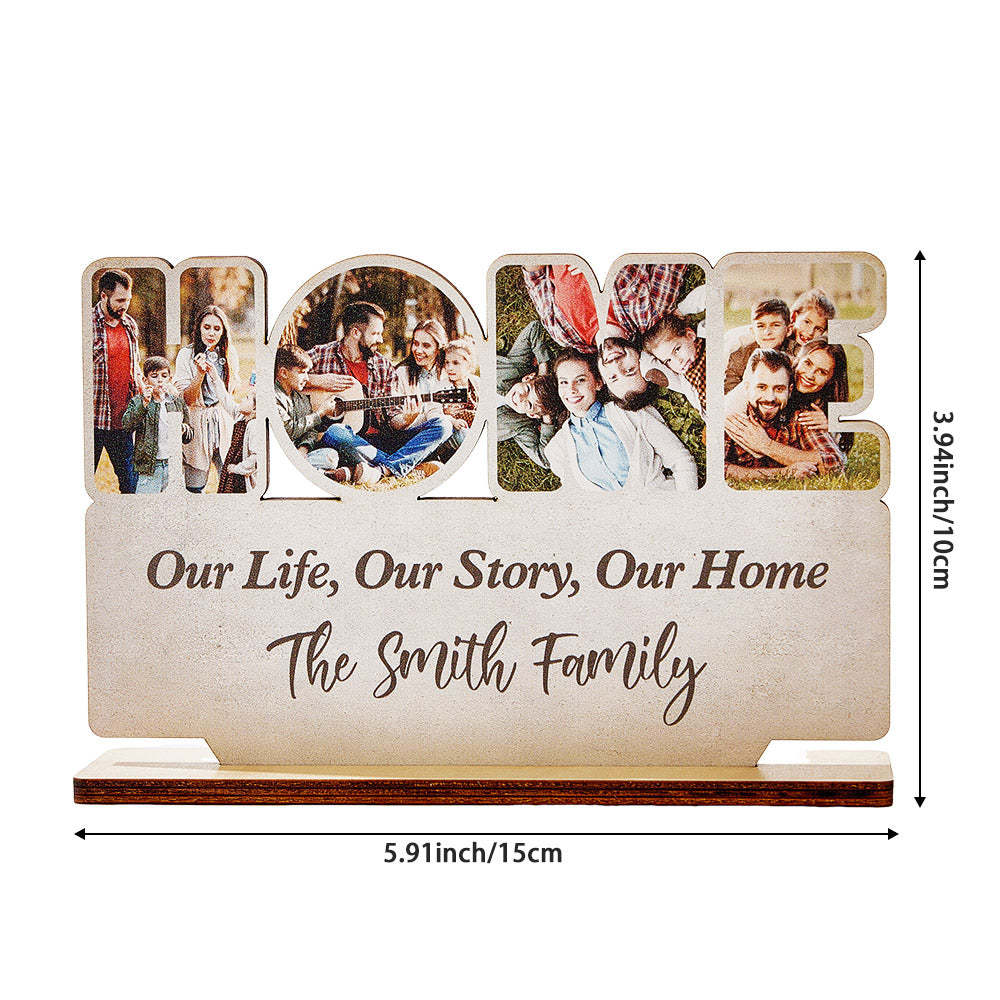 Personalisiertes Holzschild Für Zuhause, Individuelles Foto, Heimschild, Heimdekoration, Geschenk - dephotoblanket