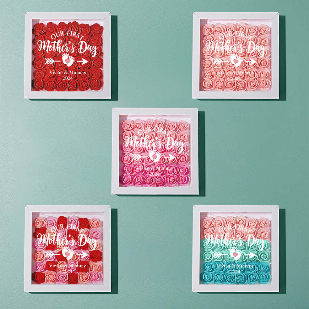 Personalisierter Blumen-schattenkasten – Das Perfekte Geschenk Zum Ersten Muttertag - dephotoblanket