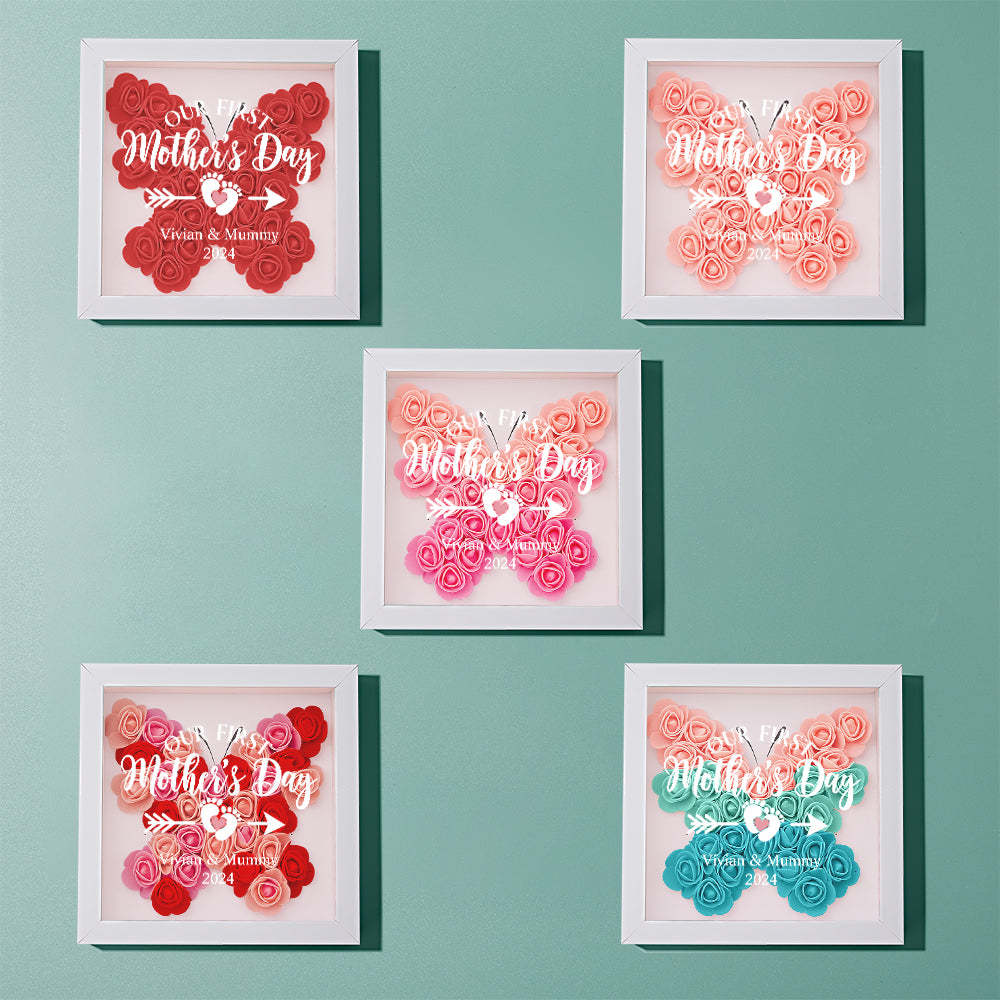 Personalisierter Blumen-schattenkasten – Das Perfekte Geschenk Zum Ersten Muttertag - dephotoblanket