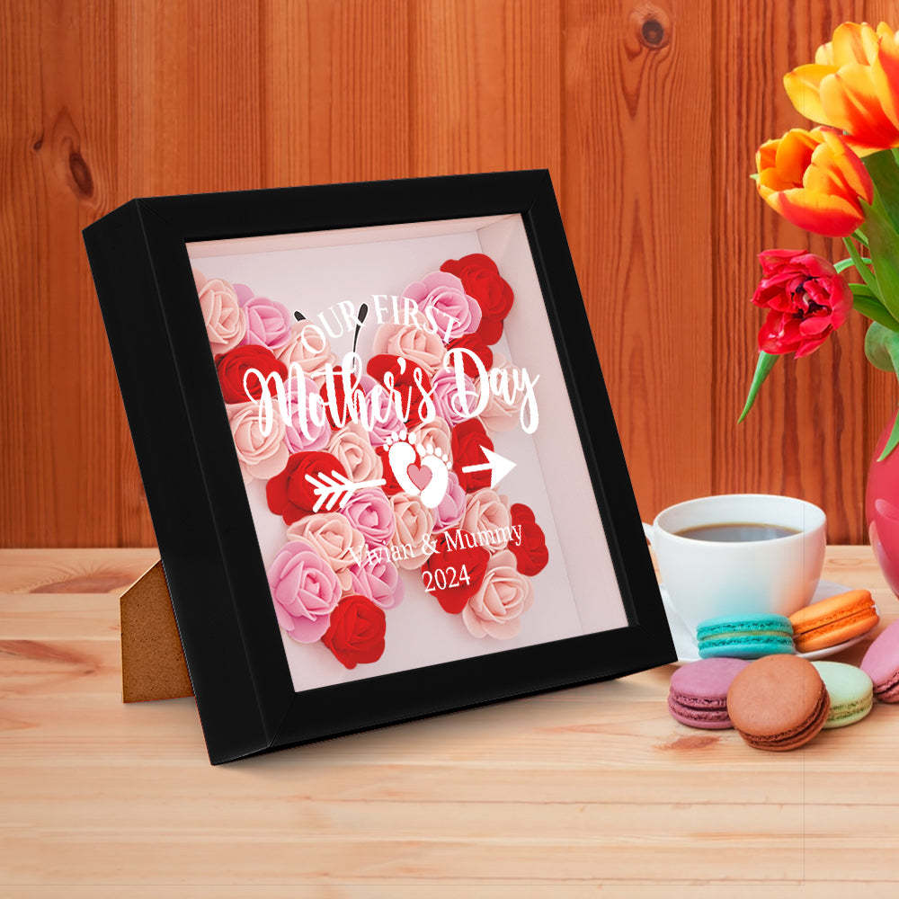 Personalisierter Blumen-schattenkasten – Das Perfekte Geschenk Zum Ersten Muttertag - dephotoblanket