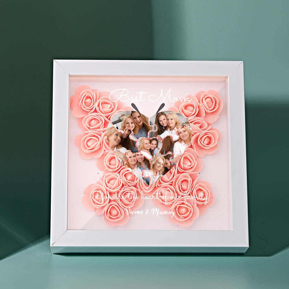 Personalisierter Fotopuzzle-blumen-schattenbox-rahmen – Muttertagsgeschenk - dephotoblanket