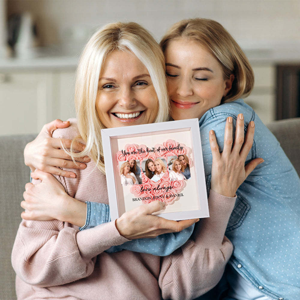 Personalisierter Foto-blumen-schattenkasten, Muttertagsgeschenk - dephotoblanket