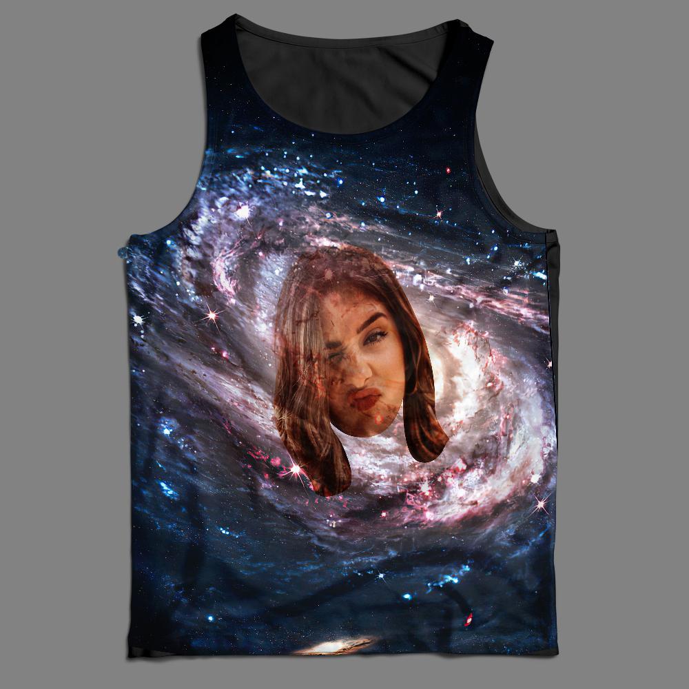 Benutzerdefiniertes Gesichts-tanktop Galaxy Personalisiertes Tanktop - dephotoblanket