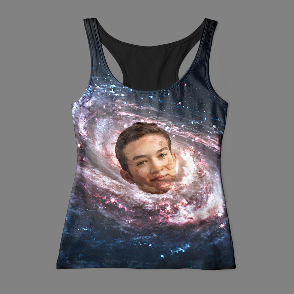 Benutzerdefiniertes Gesichts-tanktop Galaxy Personalisiertes Tanktop - dephotoblanket