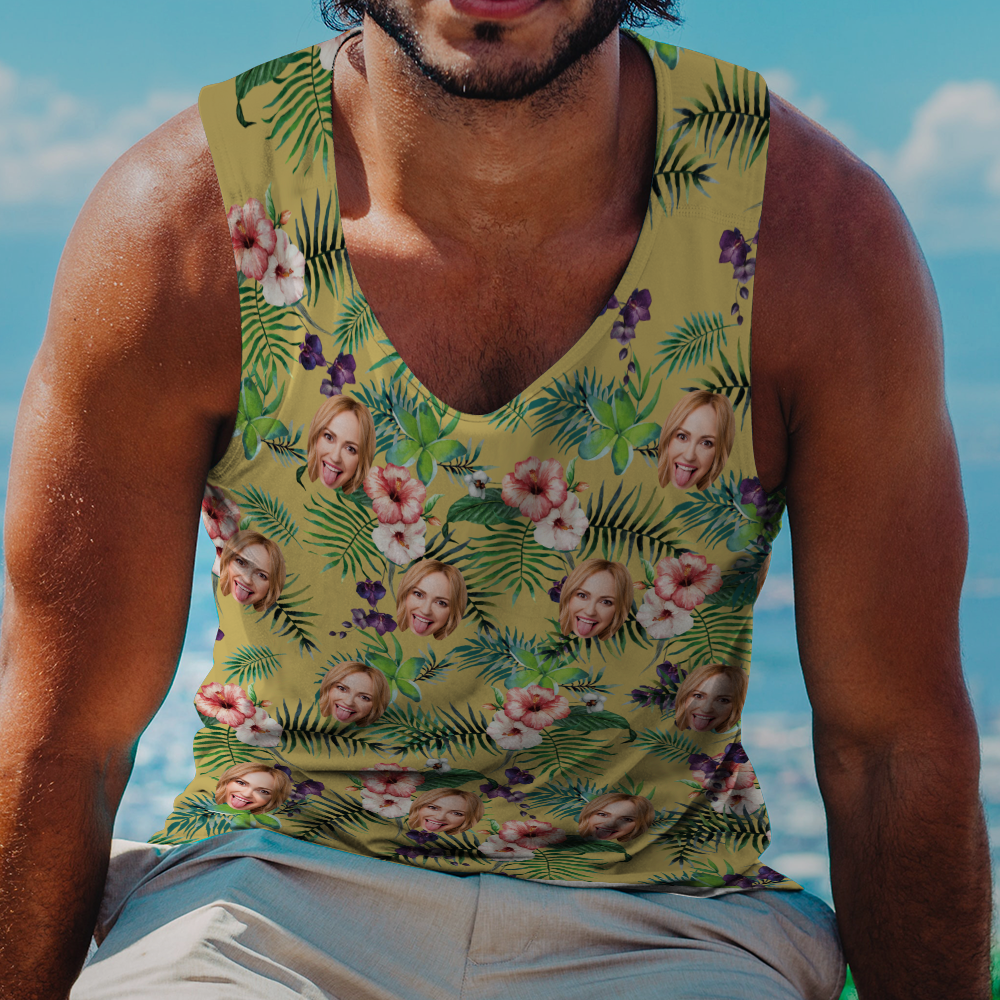 Benutzerdefiniertes „my Face“, Lustiges, Personalisiertes Allover-print-tanktop - dephotoblanket