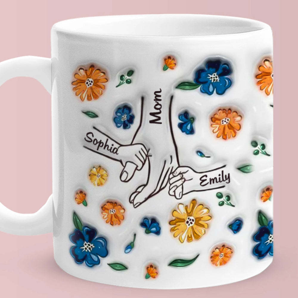 Halten Sie Mich Fest, Halten Sie Mich Sicher – Personalisierte, Individuell Bedruckte Tasse Mit 3d-effekt Für Die Familie - dephotoblanket