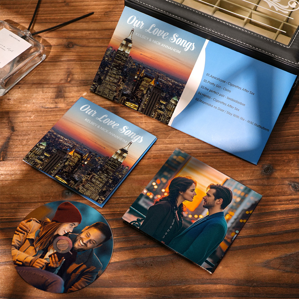 Benutzerdefinierte Fotohülle Foto-cd-mixtape Wähle 5/10/16 Songs Mixtape-cd Musikgeschenk Für Sie/ihn - dephotoblanket