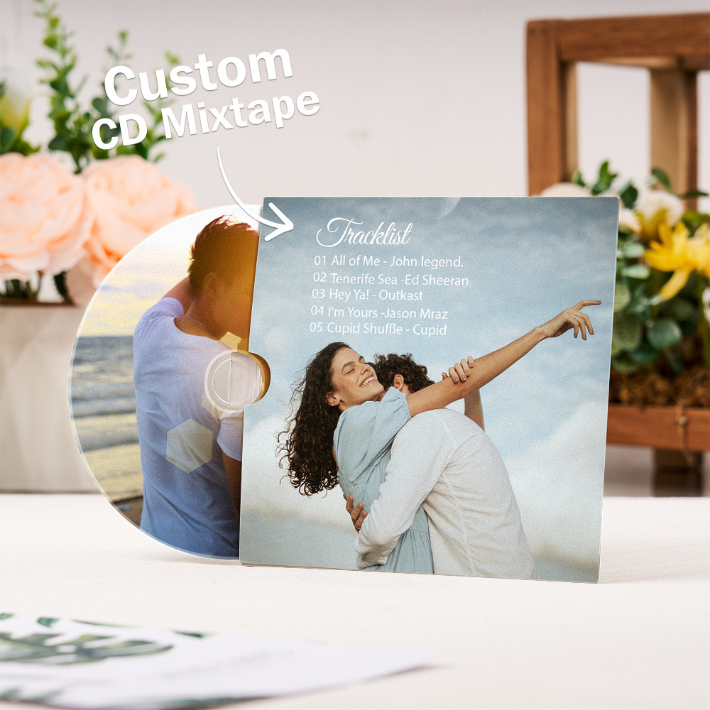 Benutzerdefinierte Foto-cd-mixtape-fotohülle. Wählen Sie 5/10/16 Songs Mixtape-cd-musik-geschenk Für Sie/ihn - dephotoblanket