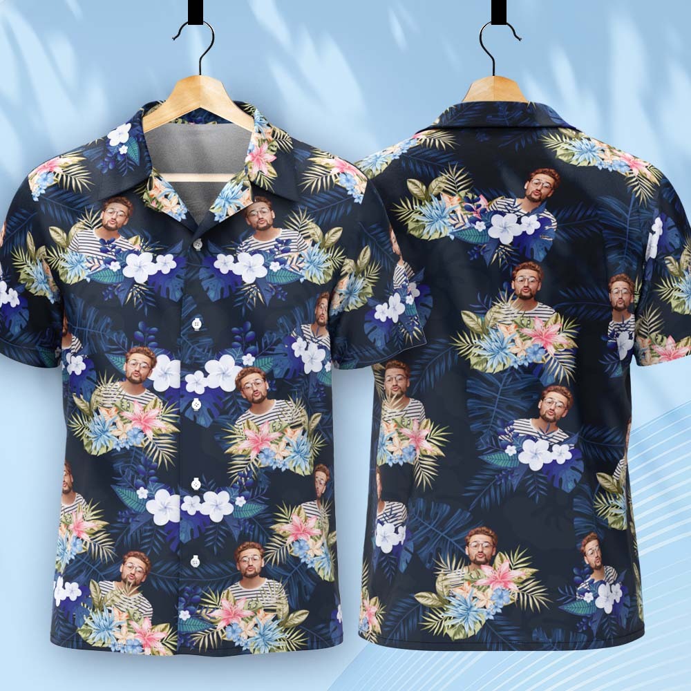 Männer Hawaii-vintage-hemden, Individuelle Button-down-hemden, Foto-strand-hemden, Geschenke Für Ihn - dephotoblanket