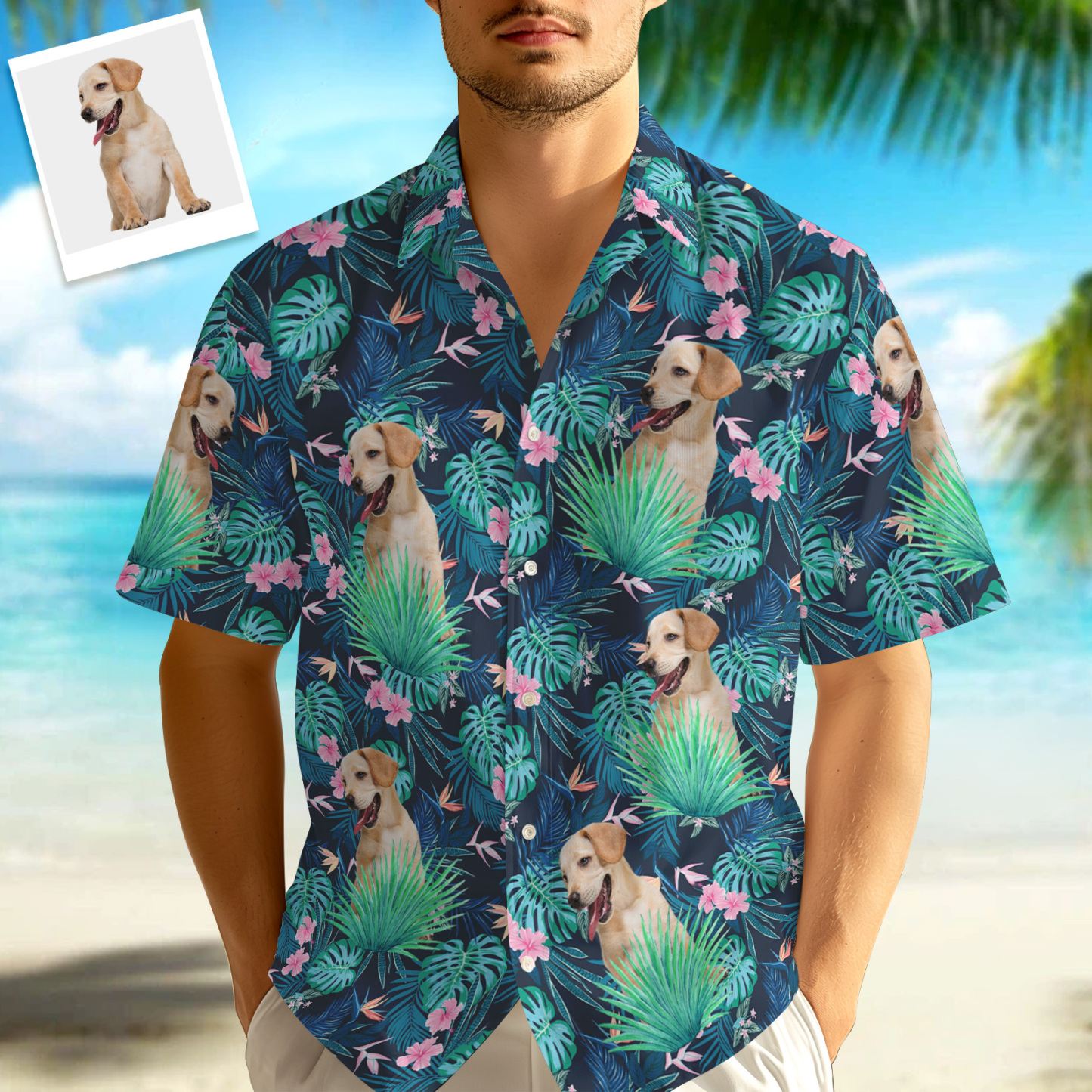 Personalized Hawaiian Shirt, Short Slevee Hawaiian Aloha Shirt, Hawaii Style, Unique Gift Ideas For Pet Lovers - dephotoblanket