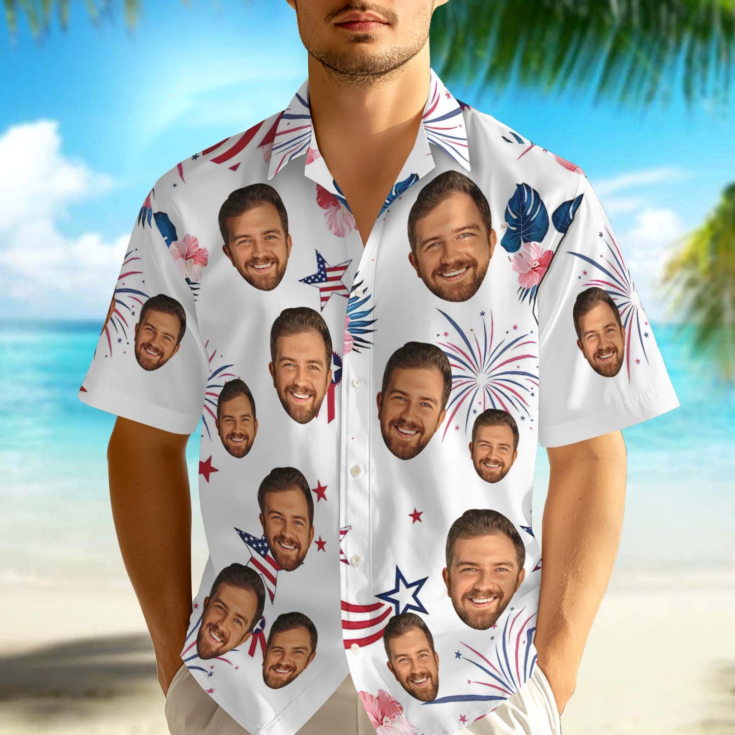 Benutzerdefinierte Foto Lustige Kinder - Personalisierte Hawaii-shirt - dephotoblanket