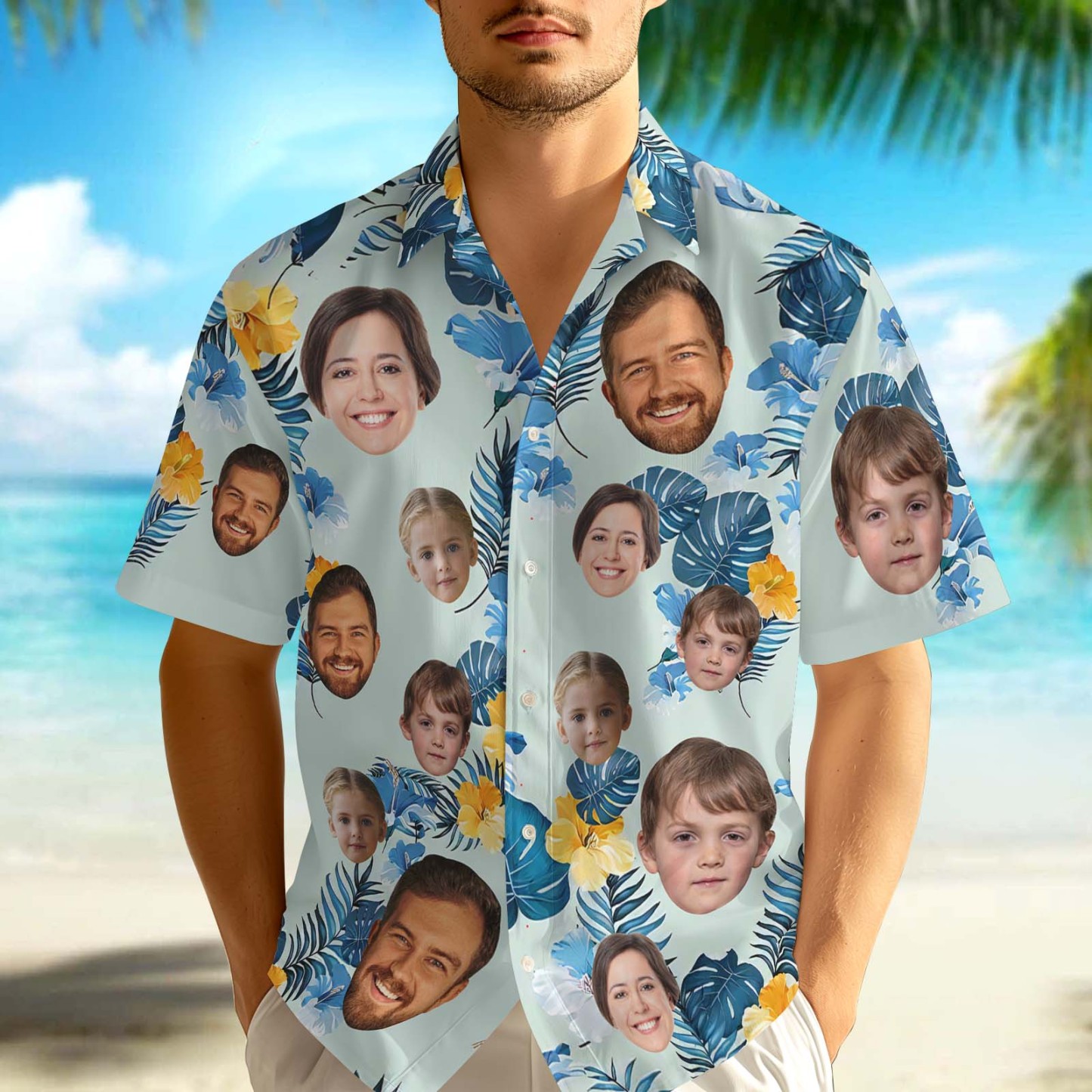 Benutzerdefinierte Foto Lustige Kinder - Personalisierte Hawaii-shirt - dephotoblanket