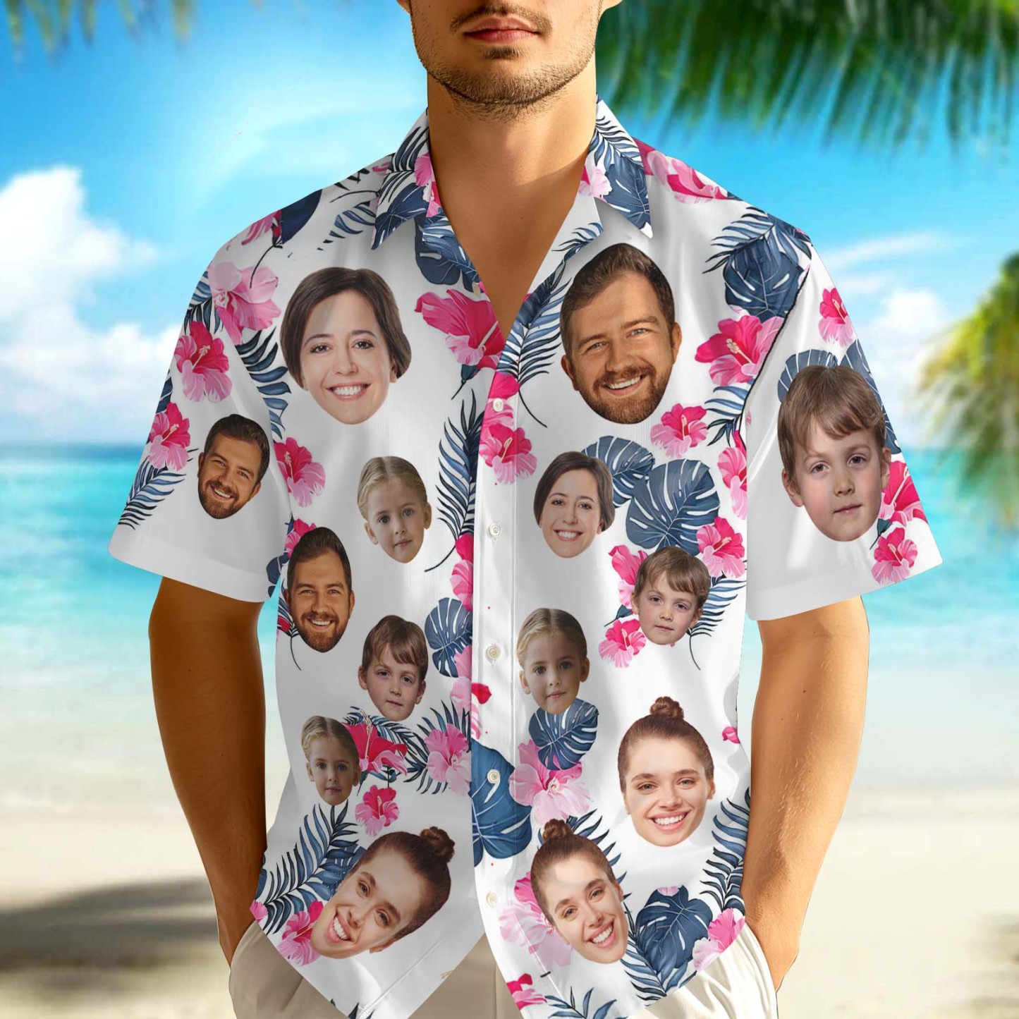 Benutzerdefinierte Foto Lustige Kinder - Personalisierte Hawaii-shirt - dephotoblanket