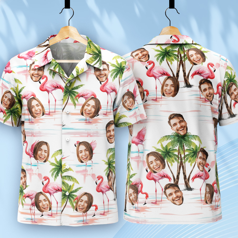 Benutzerdefinierte Hawaii-shirt Mit Gesicht, Portrait Gesicht Hund Katze Baby Hawaii-shirt Für Männer Frauen, Hawaii-shirt Mit Hund, Lustige Hawaii-shirt - dephotoblanket