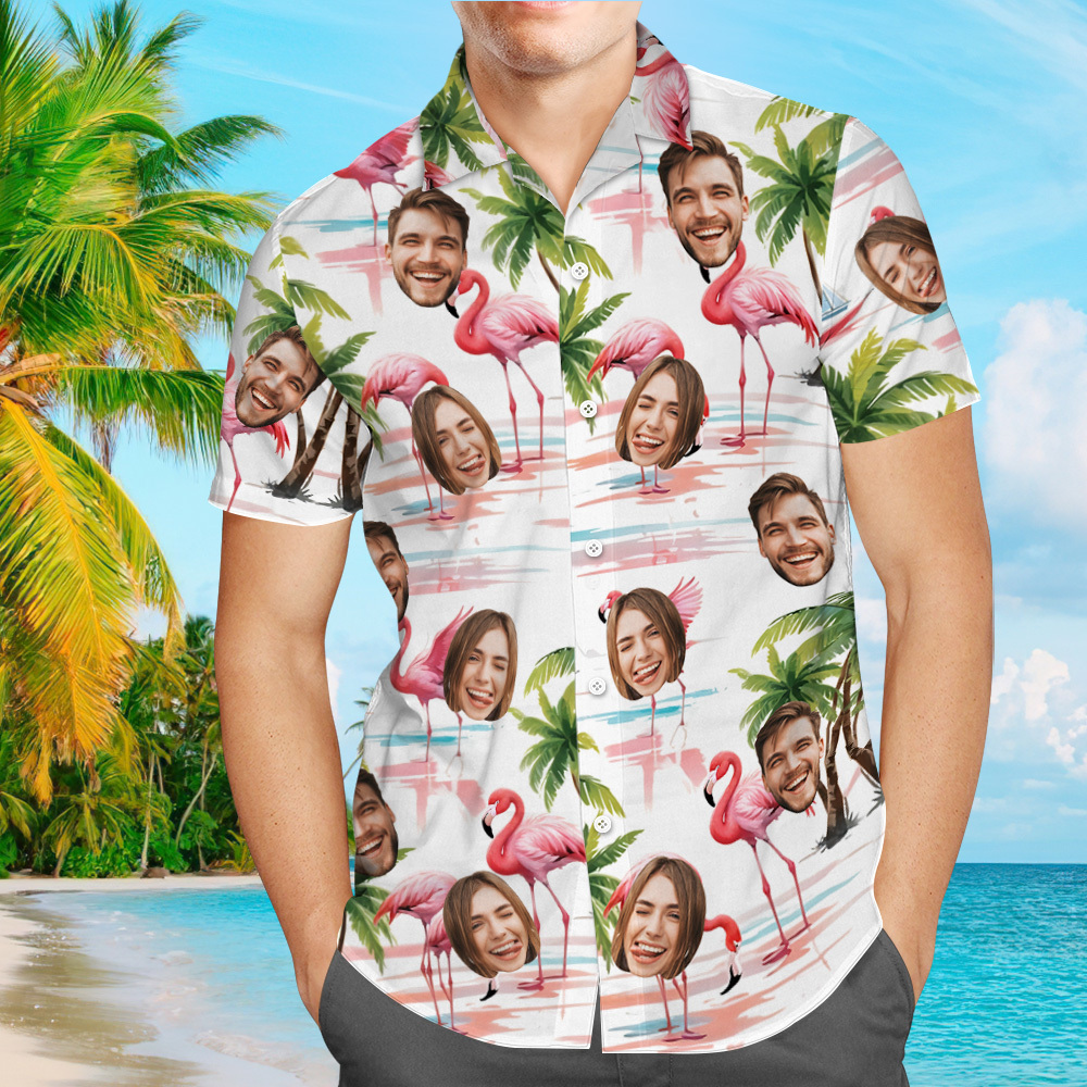 Benutzerdefinierte Hawaii-shirt Mit Gesicht, Portrait Gesicht Hund Katze Baby Hawaii-shirt Für Männer Frauen, Hawaii-shirt Mit Hund, Lustige Hawaii-shirt - dephotoblanket