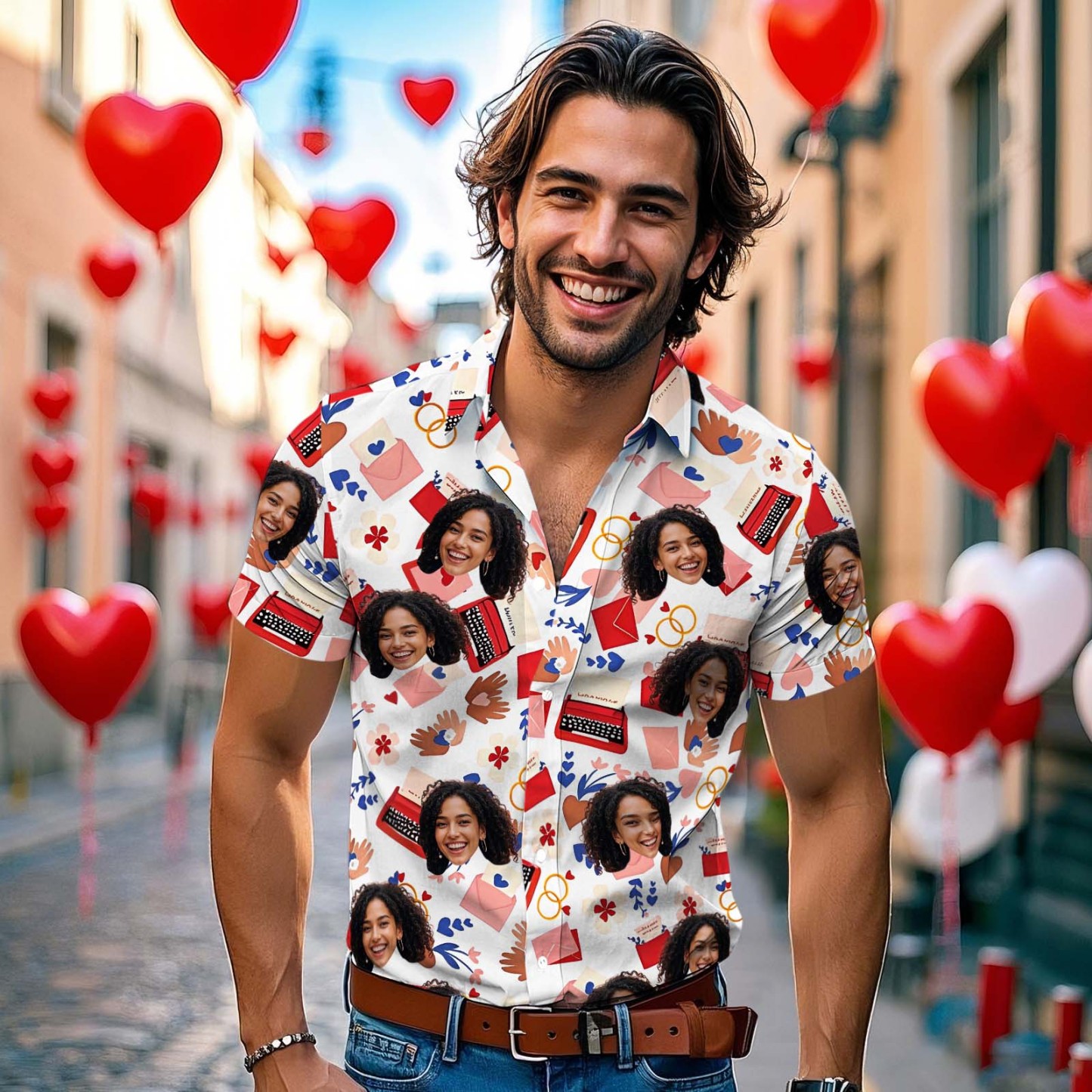 Personalisiertes Valentinstags-verlobungsring- Und Liebesbrief-hawaii-hemd Für Paare. Das Beste Passende Valentinstags-hemd Aller Zeiten - dephotoblanket