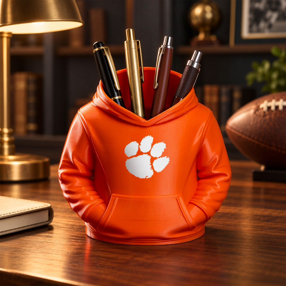 College-Hoodie-Schreibtisch-Organizer, Stift- Und Utensilienhalter, 3D-gedrucktes College-Football-Büro- Und Küchendekor, Fan-Geschenk - dephotoblanket