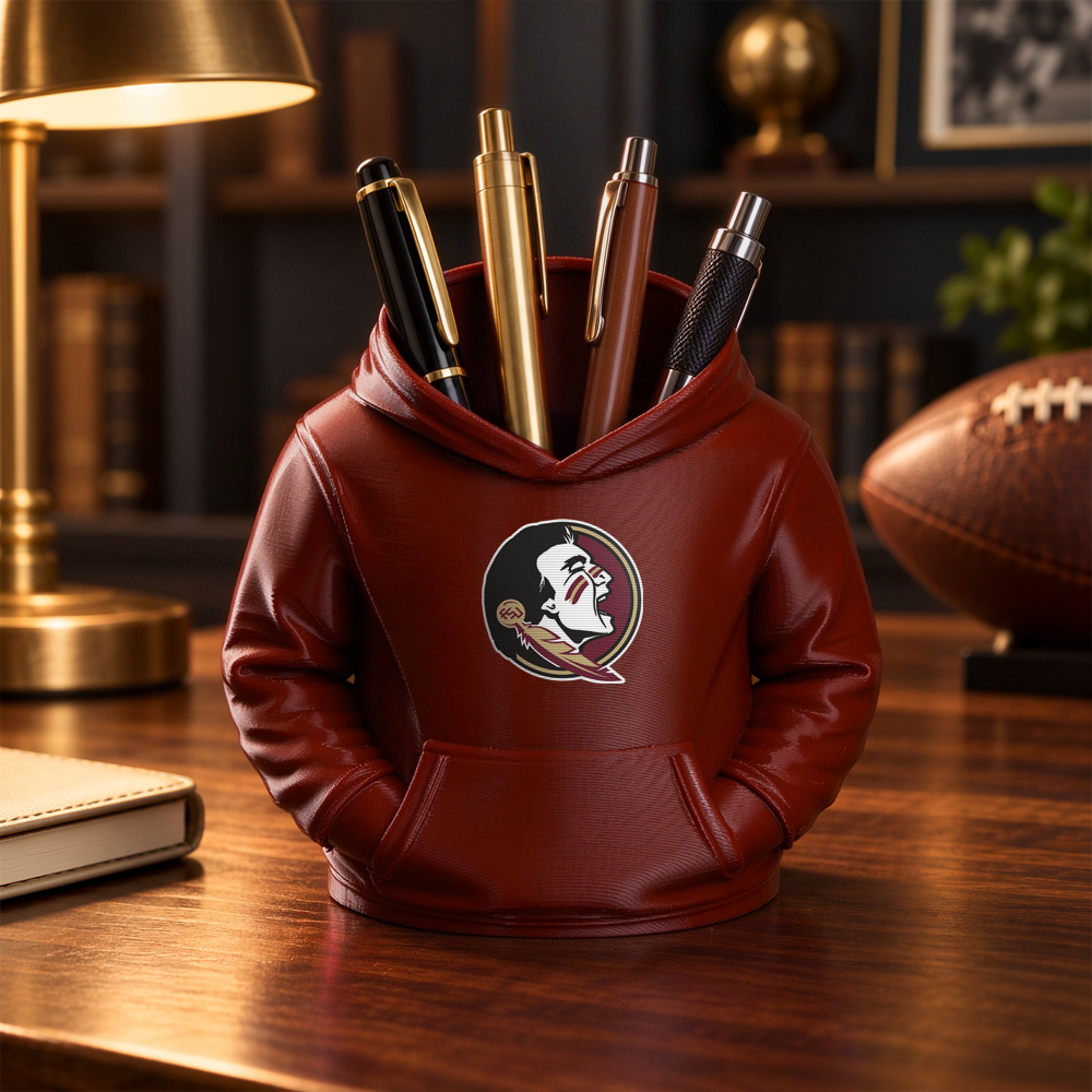College-Hoodie-Schreibtisch-Organizer, Stift- Und Utensilienhalter, 3D-gedrucktes College-Football-Büro- Und Küchendekor, Fan-Geschenk - dephotoblanket